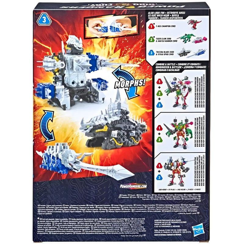 Bonecos Power Rangers Dino Fury Tricera Blade E Stego Spike Zord